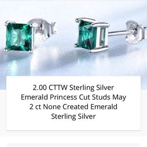 Sterling silver Emerald earrings